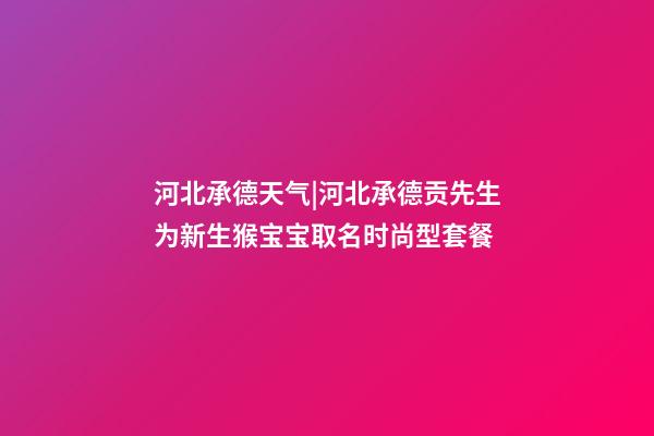 河北承德天气|河北承德贡先生为新生猴宝宝取名时尚型套餐-第1张-公司起名-玄机派